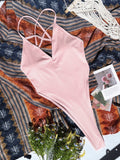 Znbbw Monokini Swimsuits Women One-Piece Thong Swimwear Backless Bikini 2023 Sexy Bathing Suit High Cut Bodysuit Brazilian