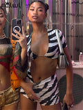 znbbw Summer Sexy 2 Two Piece Sets Outfit For Women 2023 Short Sleeve Crop Top And Short Pant Sets Zebra Stripe Sets Female