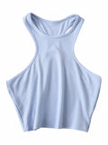 Znbbw Women Racer Back Slim Fit Rib Tank Top