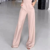 Znbbw Women Jumpsuit Fashion One Shoulder Sleeveless Nipped Waist Loose With Pockets Wide Legs Pants Romper High Streetwear