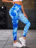 Znbbw Dye Leggings High Waist Elastic Yoga Pants Seamless Push Up Tights Fitness Women Sport Gym Training Running Leggings Femme