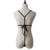 Znbbw bikini Sexy Sling V shape Hollow Lotion Open back Mini girl Beach swimwear women one piece swimsuit women monokini 914
