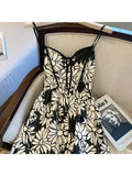 znbbw Women Summer Sexy Backless V-Neck Floral Print Suspender Dresses Vestido 2023 Spring French Vintage Party Dresses Female Vestido