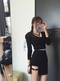 Znbbw Style Black Package Hip Skirts Irregular Hem Pencil Micro Mini Skirt Sexy Slim Women Party Skirts