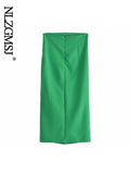 Znbbw ZBZA Skirts Womens 2023 Two Piece Set Linen Blend Cropped Women Shirt Draped Skirt Autumn Fashion Casual Dress Sets
