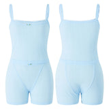Znbbw Women Sweet 2 Piece Outfits Set y2k Grunge Fairycore Lace Trim Heart Sleeveless Spaghetti Strap Shorts Sets Summer