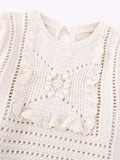 Znbbw TRAF Fashion Women Embroidery Knitted Sweater 2023 Patchwork Long Sleeve O-neck Pullover Simple Vintage Causal Sweet Top