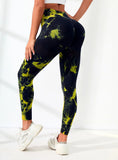 Znbbw Seamless Colorful Tie Dye Fitness Leggings Push Up Workout Sports Yoga Pants High Waist Tights Gym Ladies Clothing