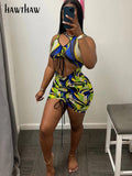 Znbbw Women Sexy Printed Party Club Hollow Out Bodycon Mini Dress Streetwear 2023 Summer Clothes Wholesale Items For Business