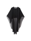Znbbw TRAF Women 2023 New Chic Fashion Tulle Net Long Cloak Coat Dress Vintage Female Dresses Vestidos Robe Mujer