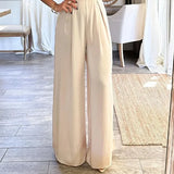 Znbbw Women Jumpsuits Summer Fashion Temperament Cowl Neck Sleeveless Solid Rose Nipped Waist Wide Leg Pants Rompers High Stree