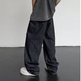 Znbbw New Summer Jeans Men Patchwork Denim Trousers Male Oversize Loose Casual Wide-leg Pants Streetwear Harajuku Clothing