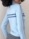 Znbbw Aesthetic Fairycore Sweatshirts Patchwork Graphic Pattern Zip Up Hoodies 2000s Vintage Grunge Sporty Jacket Coats