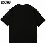 Znbbw Hip Hop Men's Short Sleeve T Shirt Vintage Character Shadow Print T Shirt 2023 Streetwear Harajuku Casual Cotton T Top