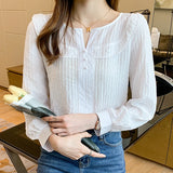 Znbbw Mujer De Moda 2023 Long Sleeve White Blouse Women Spring Women Chiffon Blouse Shirt Blouses Femme Women Tops Shirts F332