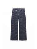 Znbbw Women Vintage Jeans For Women 2023 Striped Denim Jeans Work Pants Women jeans