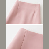 Znbbw New Brand Fashion High Quality High Waist Elegant Straight Skirts Women Office Lady Back Slit Mid-Length Pencil Skirts