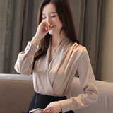 Znbbw Sleeve Women Blouses Shirts Blusas Mujer De Moda 2023 Blouse Women V-neck Office Chiffon Blouse Shirt Women Tops Blusa B757