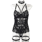 Znbbw Lace Fitness Lingerie Fetish Seamless Underwear 5-Piece Delicate Luxury Lace Intimate Backless Exotic Sets Fancy Outfit