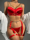 Znbbw Lingerie With Chain Strap Sexy Porn Underwear Women Body 6-Piece Sensual Erotic Sets Fine Intimate Garter Sexy Outfit 912