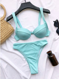 Znbbw Waisted Bikini Push Up Swimsuit Female Bikini Set Sexy Women Swimwear Bathing Suit Swimming Suits Beachwear