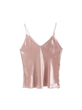 Znbbw TRAF 2023 Sexy V-Neck Solid Satin Woman Camis Tank Tops Sleeveless Summer Casual Camis Tops For Women
