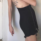 Znbbw Summer Gothic Y2K Vintage Mini Skirt Women Punk Patchwork High Waist Bodycon Short Skirts Casual Sexy Party White Skirts 912