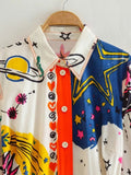Znbbw TRAF 2023 Summer Women Vintage Art Print Dress With Bow Female Sashes Midi Shirt Dress Chic Casual Slim Dress