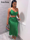 Znbbw Women Elegant Party Club Evening Birthday Hollow Out Bodycon Stain Green Long Dress 2023 Summer Clothes Streetwear