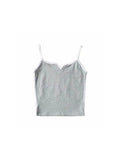 Znbbw crop top summer sexy tops women 2023 spaghetti strap top casual v neck camis knit sleeveless cami top army green cami gray