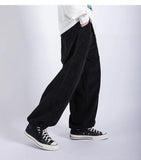 Znbbw Men Pants Casual Retro Harajuku Ins Fashion Trousers New High Street Baggy Wide-leg Pants  All-match Corduroy Unisex Pantalones