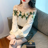 Znbbw Blouses Femme Long Sleeve Blouse Women Blusas Mujer De Moda 2023 Women Tops O-Neck Chiffon Blouse Shirt Tops Women E775