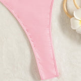 Znbbw Backless Thongs Swimsuit Sexy One Piece Monokini Brazilian Bathing Suit High Leg Bikinis Beachwear Light Pink Body