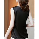 Znbbw Fashion Summer Silk Tank Tops Women Office Lady Solid Satin Camisole Vest Female Casual Loose Basic Tops For Women