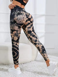 Znbbw Waist Yoga Leggings For Women Gym Pants Tie Dye Seamless Workout Sexy Leggings Push Up Running Trousers