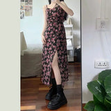 Znbbw Strap Floral Dress Summer Thin Strap Dress Crop Sun Top Shawl Clothing Waist Long Dress Matching Set for Women