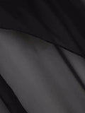 Znbbw TRAF Women Fashion Turtleneck Collar Asymmetrical Chiffon Smock Blouse Female Tulle Cape Shirt Blusas Chic Cloak Tops