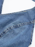 Znbbw TRAF Tank Tops Halter Sleeveless Sling Crop Top Sexy Girls Ladies Camis Y2K Aesthetic Corset Tops Women Clothing