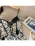 znbbw Women Summer Sexy Backless V-Neck Floral Print Suspender Dresses Vestido 2023 Spring French Vintage Party Dresses Female Vestido