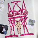 Znbbw Sensual Lingerie Open Bra Kit Push Up Uncensored Fancy Exotic Sets Heart-Shaped Embroidery Fairy Beautiful Underwear