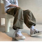 Znbbw Men Casual Pants Women Fashion Pocket Cargo Trousers Streetwear Loose Hip Hop Wide Leg Overalls Mens Functional Trousers M-2XL