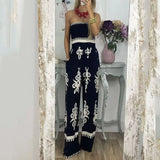 Znbbw Women Jumpsuit Fashion Sexy Print Sleeveless Nipped Waist Loose With Pockets Wide Legs Pants Romper High Streetwear