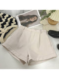 znbbw Summer Korean Causal High Waist Solid Color Suit Shorts Women's New Fashion Elegant Wide Leg Female Shorts Bottoms