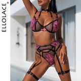 Znbbw Zebra Lingerie Fancy Lace Underwear See Through Halter Bra Delicate Intimate Luxury Sexy Outfits Garters Brief Sets