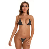 Znbbw bikini Sexy swimwear women swimsuit women biquini mini bikinis Solid color Net yarn Transparent Silica gel Shoulder strap 912
