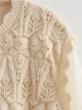 Znbbw TRAF Vintage Casual Chic Women Sweater Splice O-Neck Pullover Long Sleeve Knitted Sweater 2023 Autumn Holiday Sweater