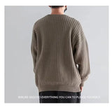 Znbbw Men Sweaters Autumn Solid Color Wool Sweaters Korean Fashion Slim Fit Knitted Pullovers Casual Retro Warm Street Wear Clothes