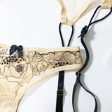 Znbbw Lingerie Sexy Transparent Bra Underwire Sheer Hot Porn Erotic Costumes Bowknot Floral Embroidery Garters Exotic Sets