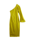 Znbbw Women Solid Sexy Party Dresses Women Single Long Sleeve Slim Bodycon Lady Casual Midi Dress 202306