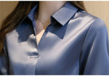 Znbbw Sleeve Blouse Women Blusas Mujer De Moda 2023 Chiffon Blouse Shirt Turn Down Collar Office Blouse Women Tops Blusa E235